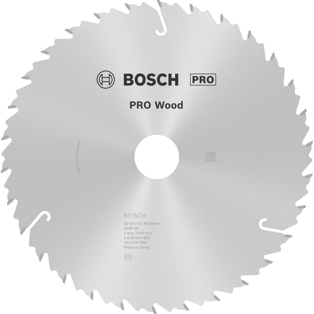 Image of Bosch PRO Speedline Wood Cutting Saw Blade 210mm 30T 30mm
