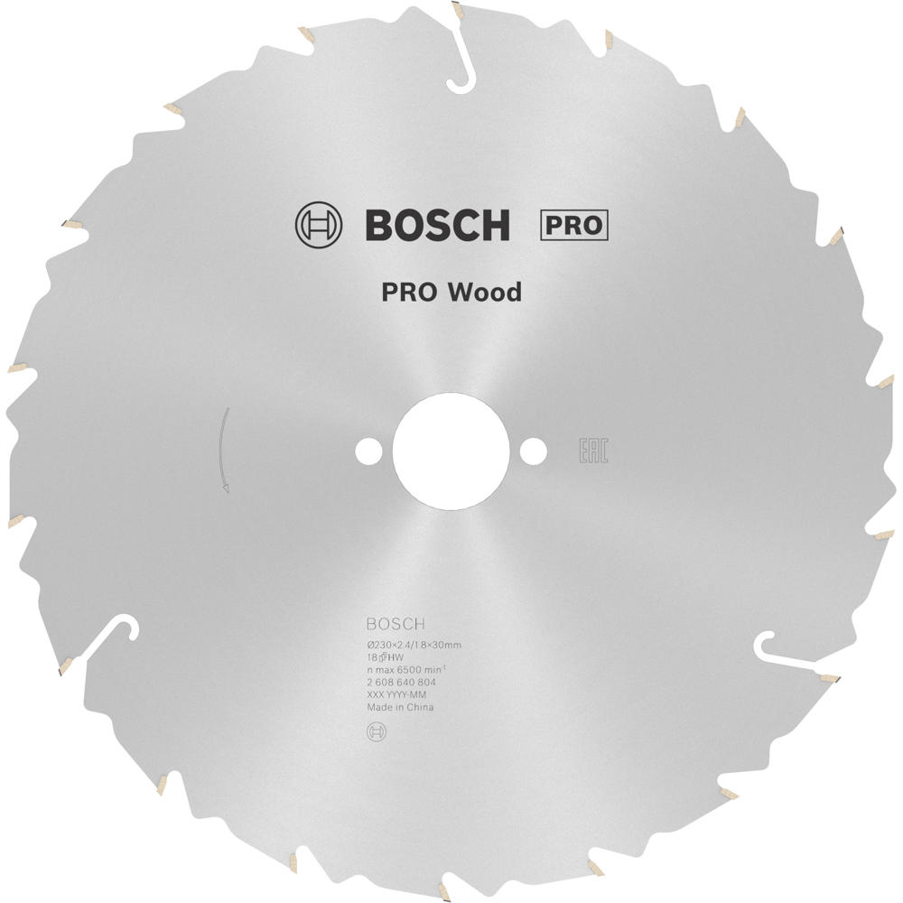 Image of Bosch PRO Speedline Wood Cutting Saw Blade 230mm 18T 30mm