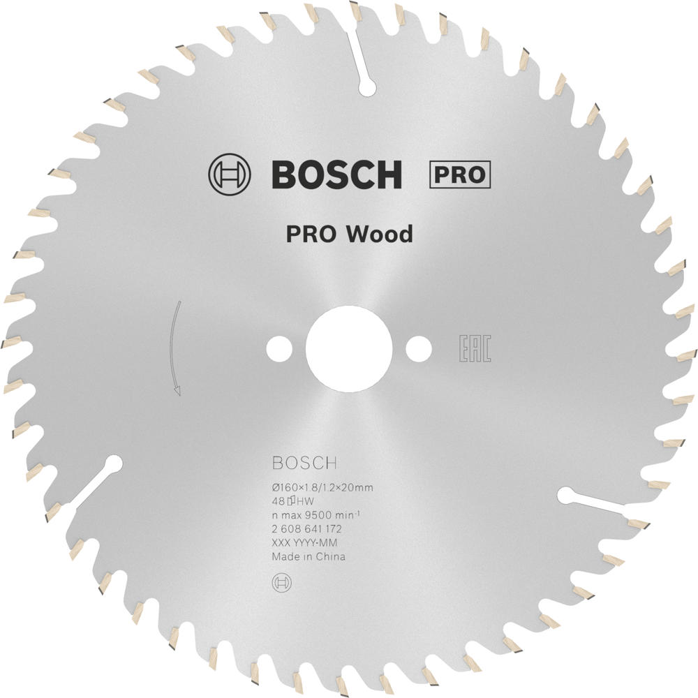 Image of Bosch PRO Optiline Wood Cutting Saw Blade 160mm 48T 20mm