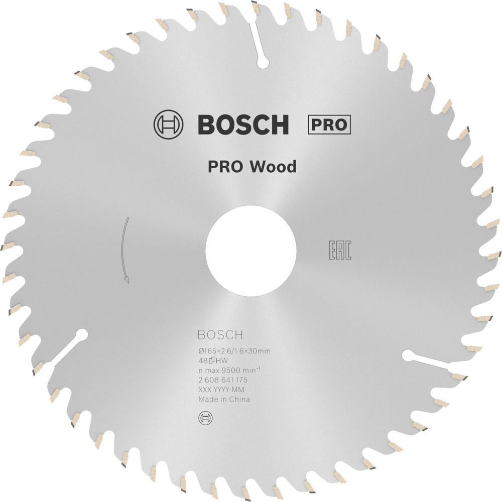 Image of Bosch PRO Optiline Wood Cutting Saw Blade 165mm 48T 30mm