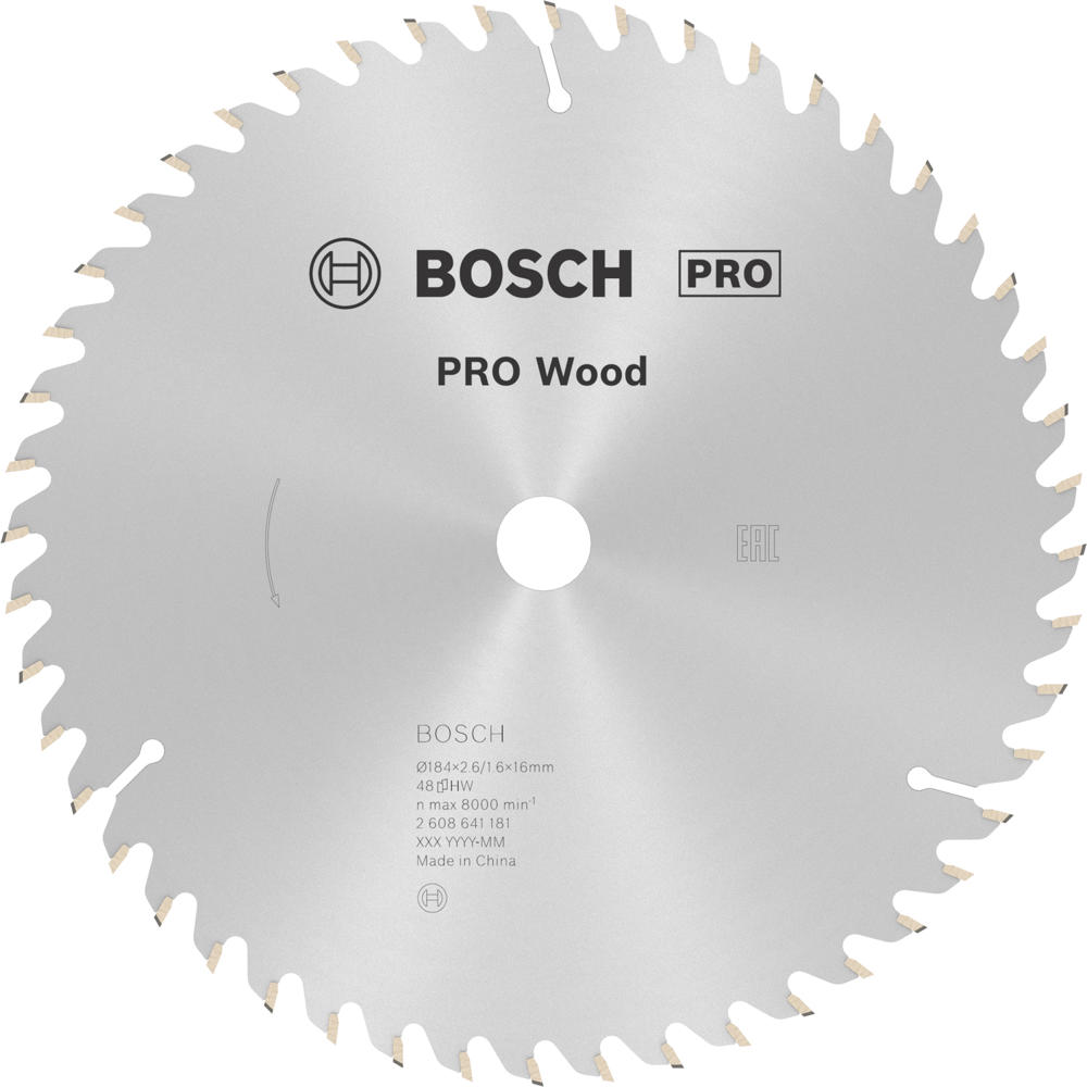 Image of Bosch PRO Optiline Wood Cutting Saw Blade 184mm 48T 16mm