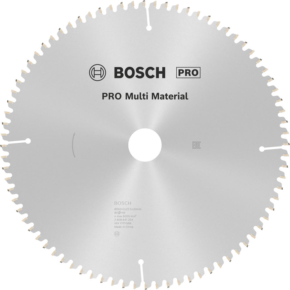 Image of Bosch PRO Multi Material Cutting Saw Blade 260mm 80T 30mm