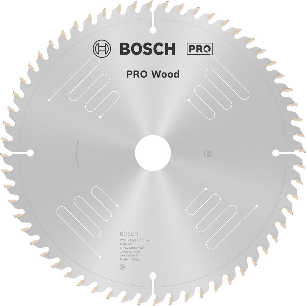 Image of Bosch PRO Optiline Wood Cutting Mitre Saw Blade 254mm 60T 30mm