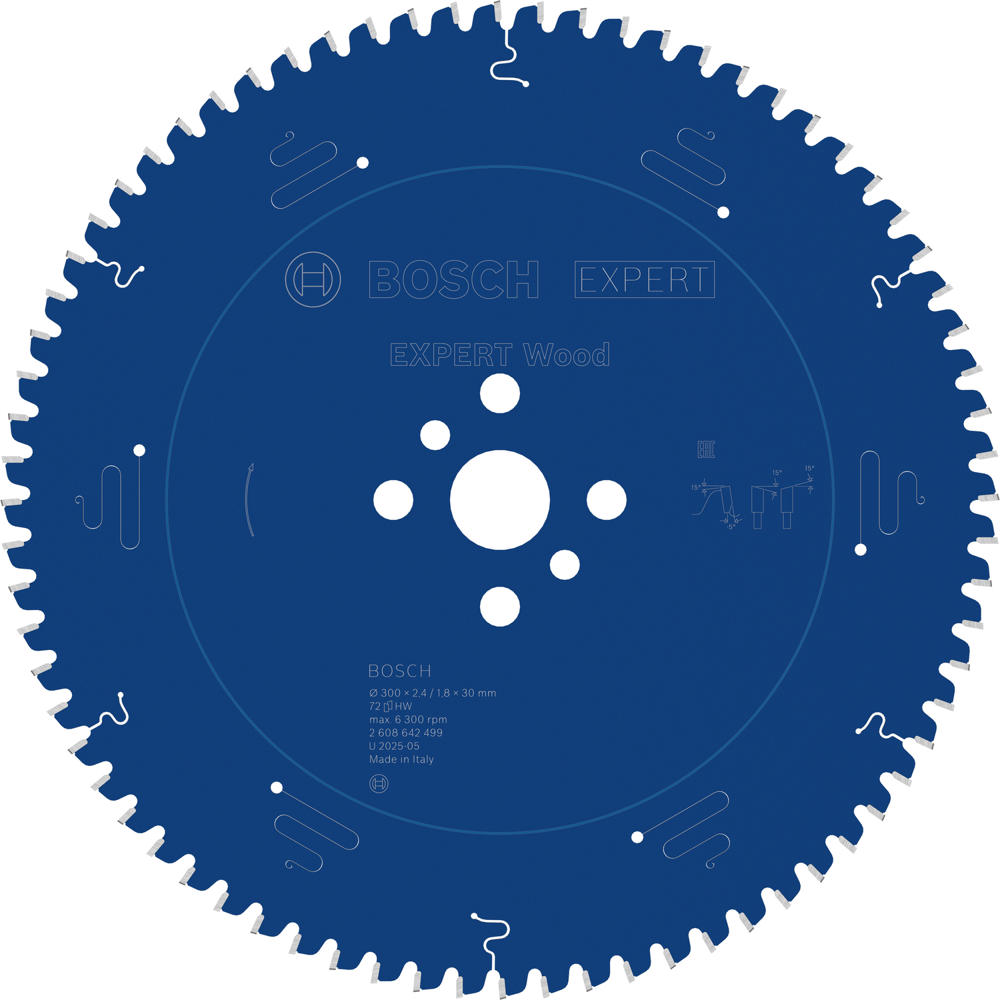 Image of Bosch EXPERT CSB for Wood Circular Saw Blade 300mm 72T 30mm