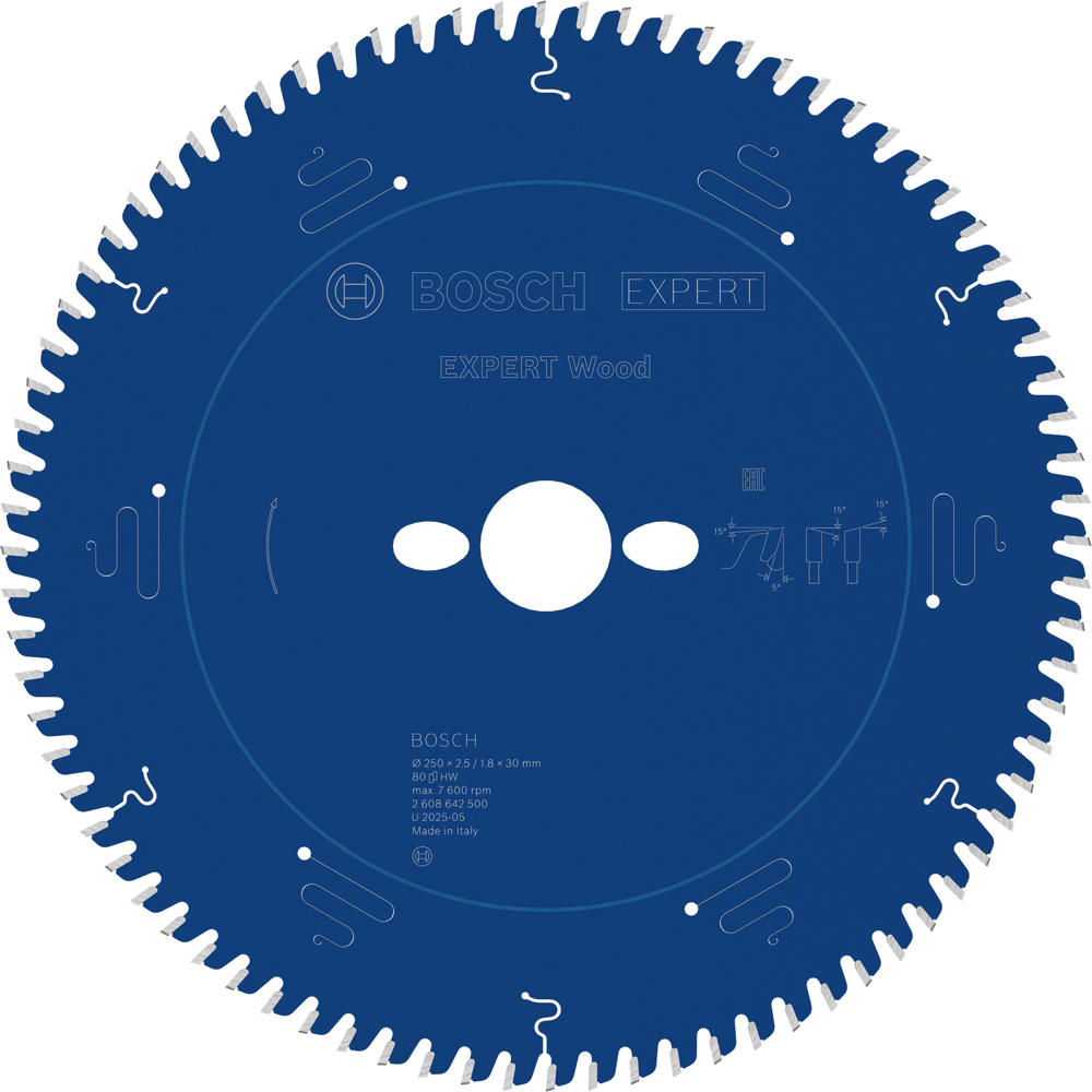 Image of Bosch EXPERT CSB for Wood Circular Saw Blade 250mm 80T 30mm