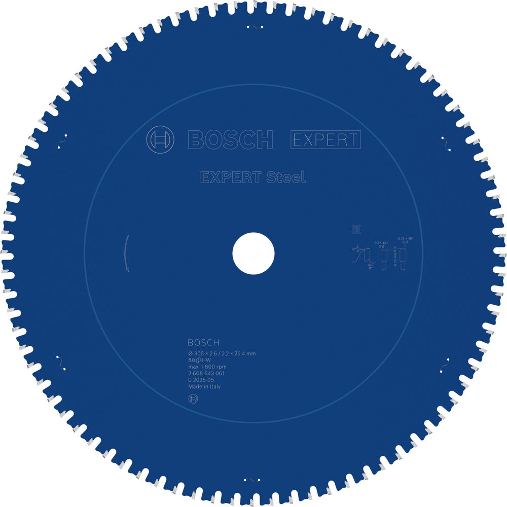 Image of Bosch EXPERT Metal Steel Cutting Saw Blade 305mm 80T 25.4mm
