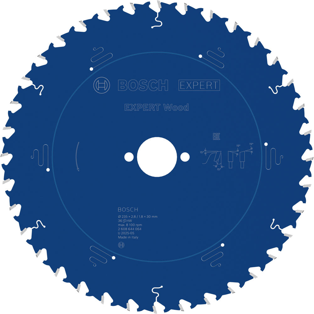 Image of Bosch EXPERT Wood Cutting Saw Blade 235mm 36T 30mm