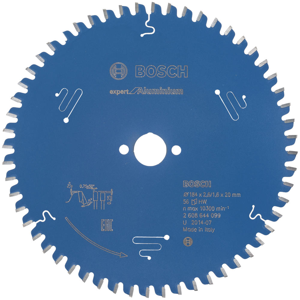 Image of Bosch EXPERT Aluminium Cutting Saw Blade 184mm 56T 20mm