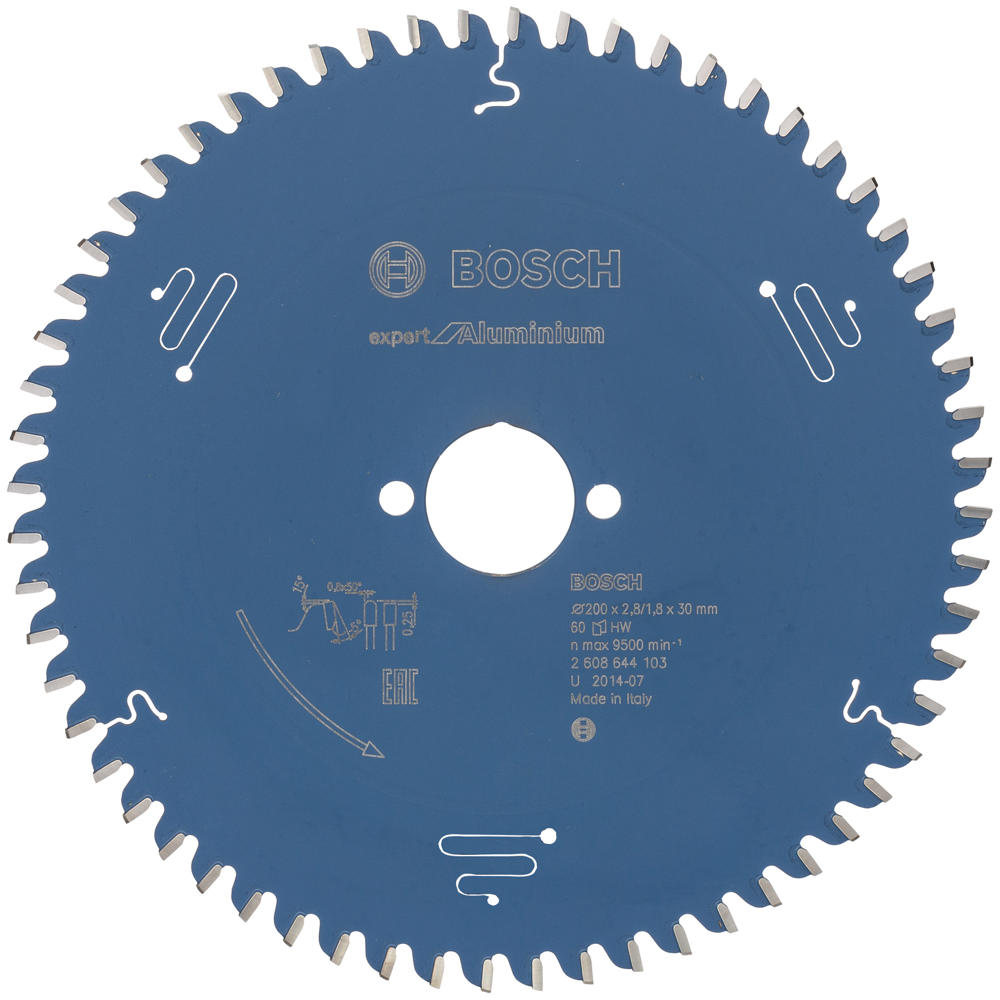 Image of Bosch EXPERT Aluminium Cutting Saw Blade 200mm 60T 30mm