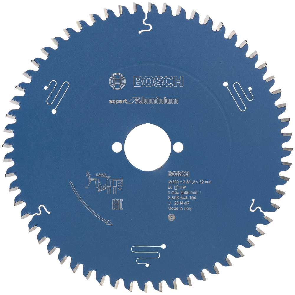 Image of Bosch EXPERT Aluminium Cutting Saw Blade 200mm 60T 32mm
