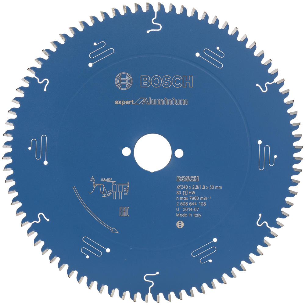 Image of Bosch EXPERT Aluminium Cutting Saw Blade 240mm 80T 30mm
