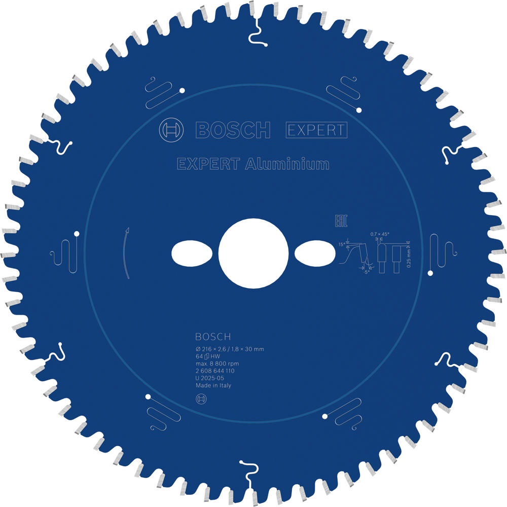Image of Bosch EXPERT Aluminium Cutting Saw Blade 216mm 64T 30mm