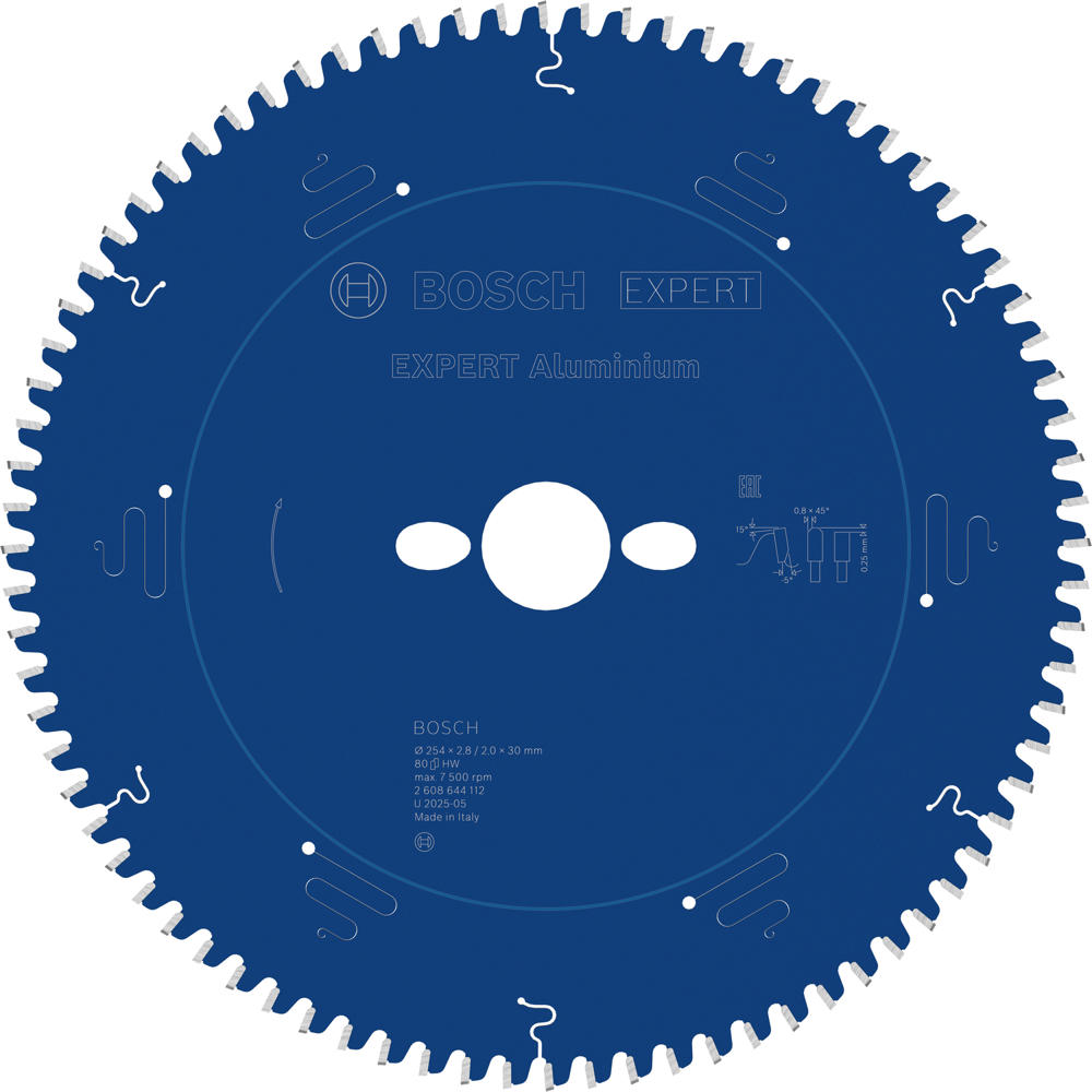 Image of Bosch EXPERT Aluminium Cutting Saw Blade 254mm 80T 30mm