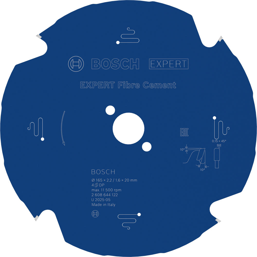 Bosch EXPERT Fiber Cement Cutting Saw Blade 230mm 6T 30mm