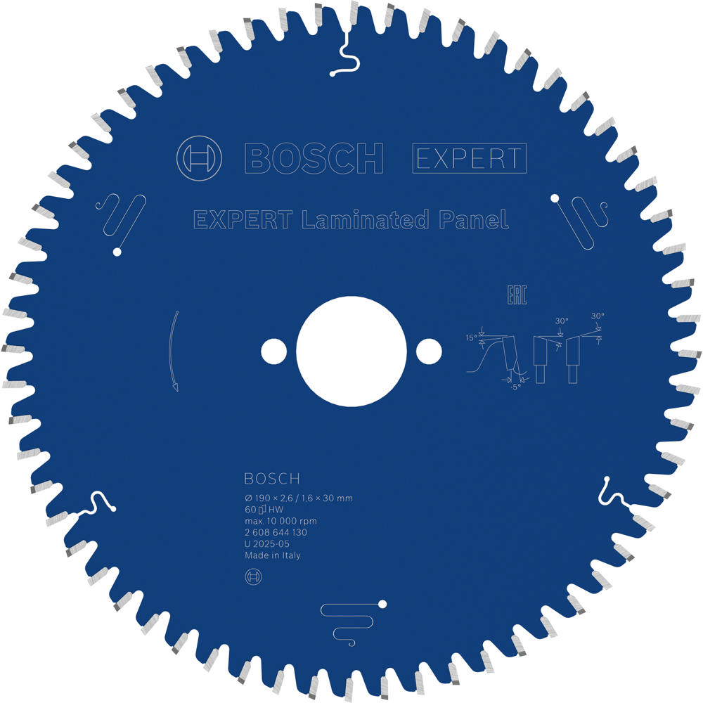 Image of Bosch EXPERT Laminate Cutting Saw Blade 190mm 60T 30mm