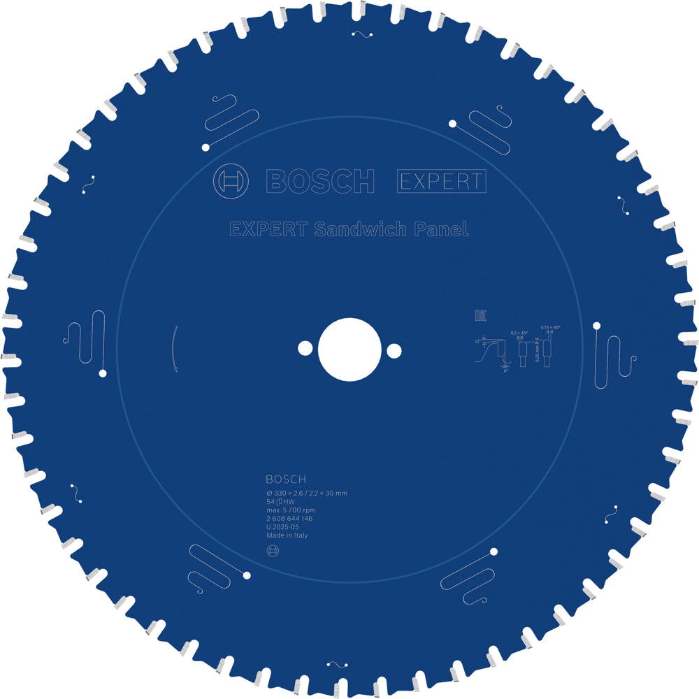 Image of Bosch EXPERT Circular Saw Blade for Sandwich Panel 330mm 54T 30mm