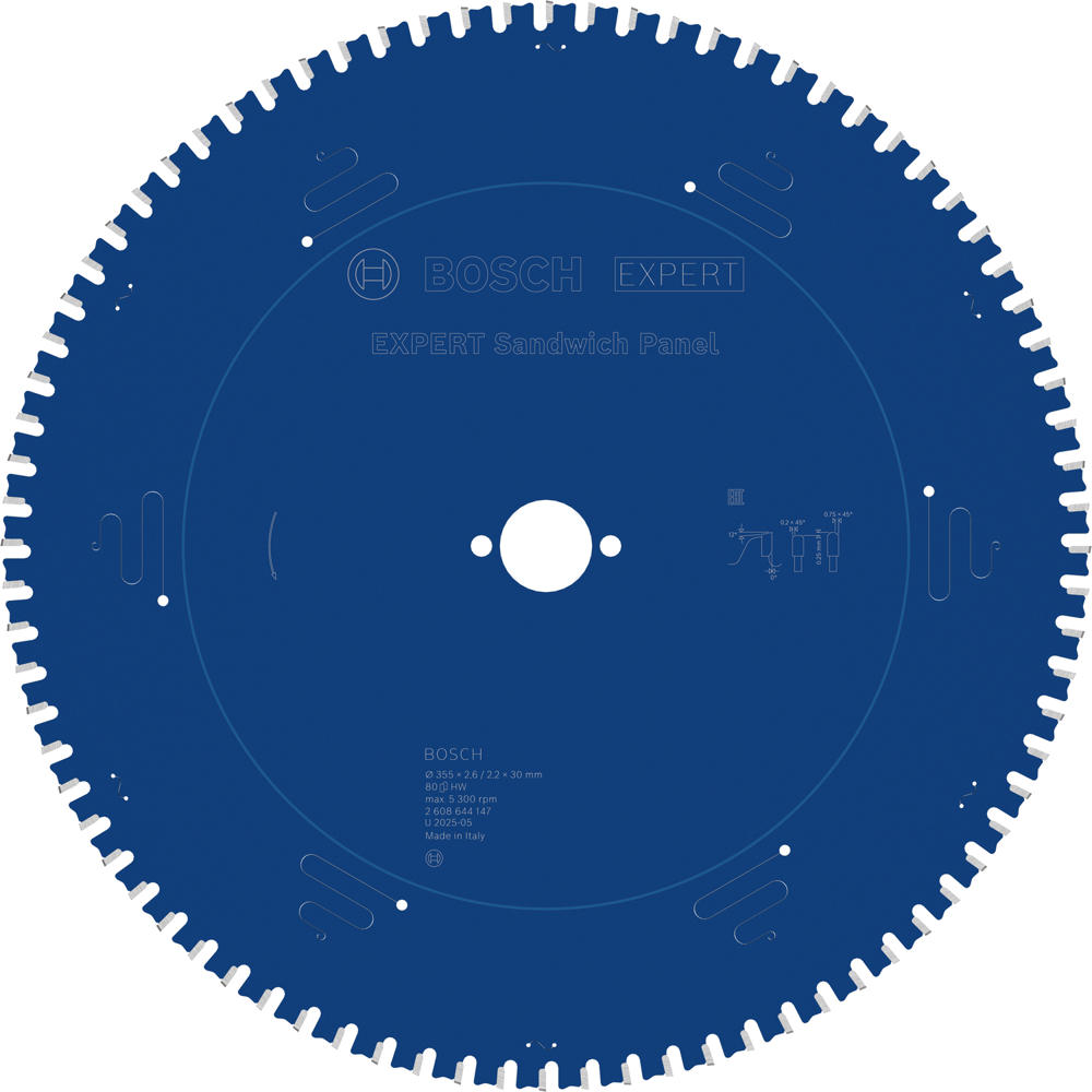 Image of Bosch EXPERT Circular Saw Blade for Sandwich Panel 355mm 80T 30mm