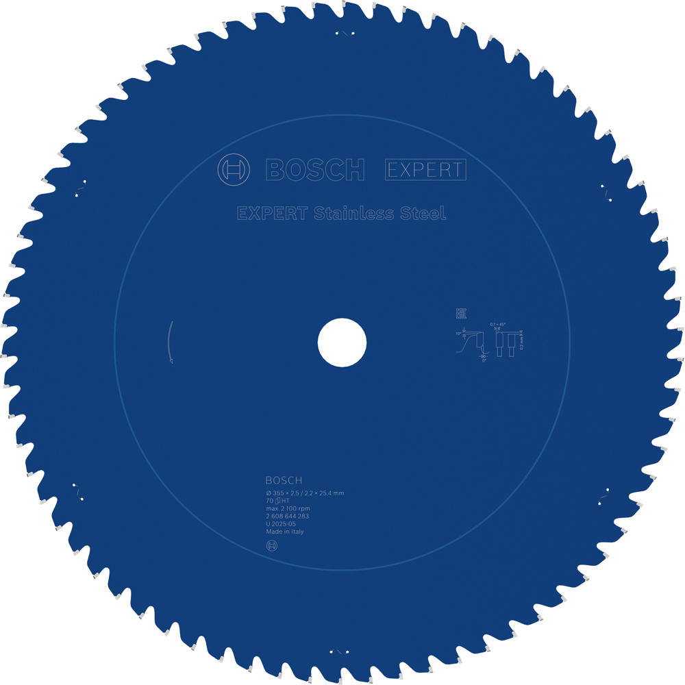 Image of Bosch EXPERT Stainless Steel Cutting Saw Blade 355mm 70T 25.4mm
