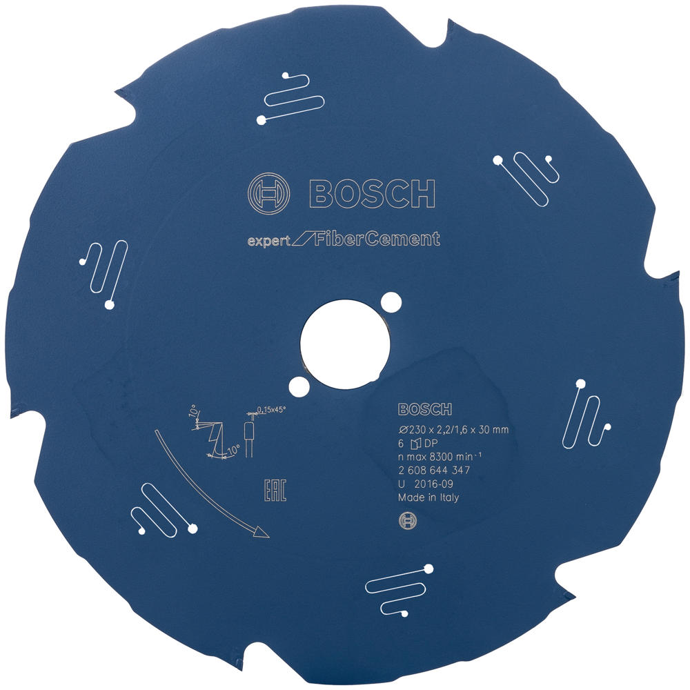 Image of Bosch EXPERT Fiber Cement Cutting Saw Blade 230mm 6T 30mm
