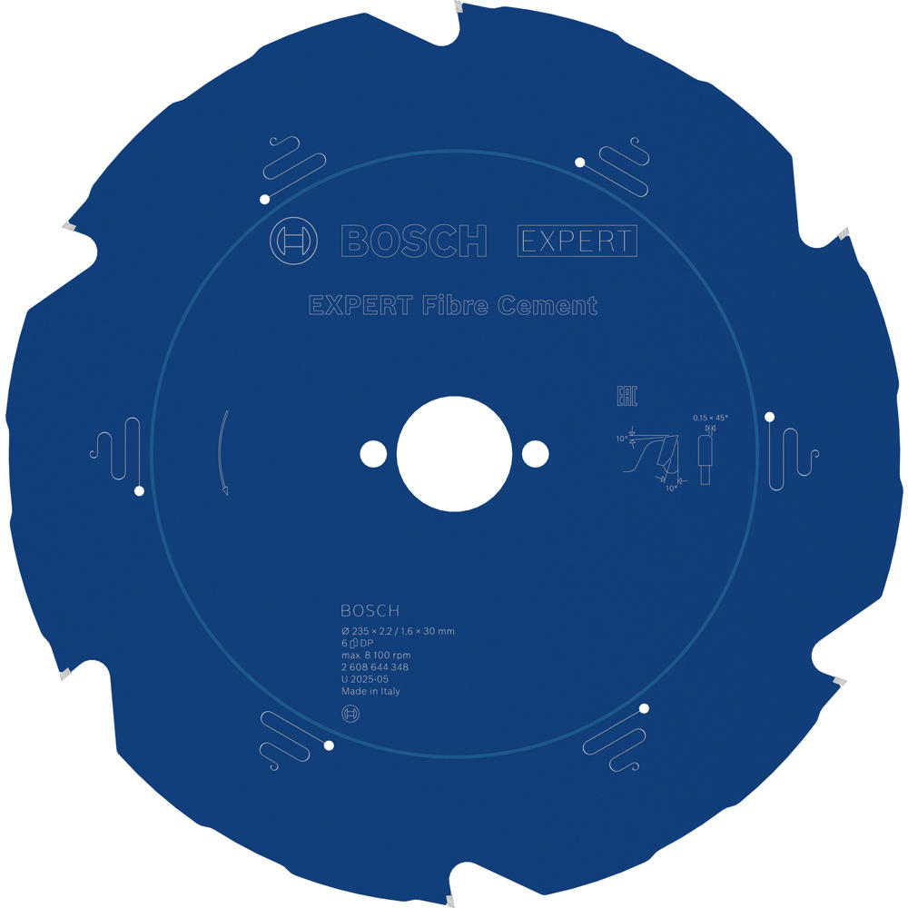 Image of Bosch EXPERT Fiber Cement Cutting Saw Blade 235mm 6T 30mm