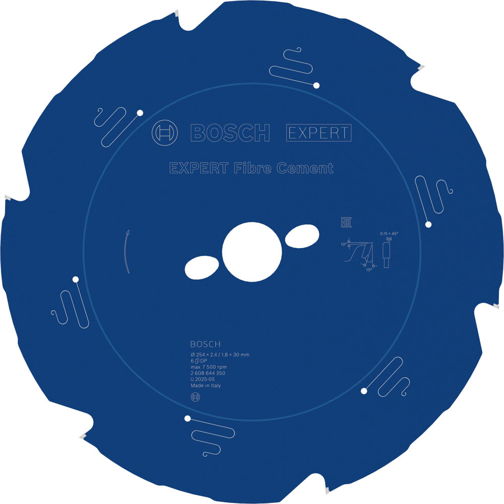 Image of Bosch EXPERT Fiber Cement Cutting Saw Blade 254mm 6T 30mm