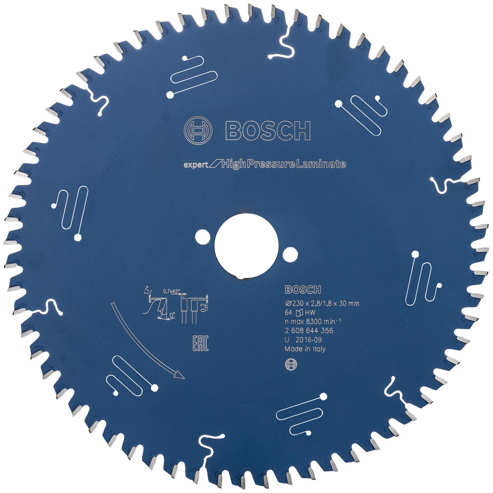 Image of Bosch EXPERT High Pressure Laminate Cutting Saw Blade 230mm 64T 30mm