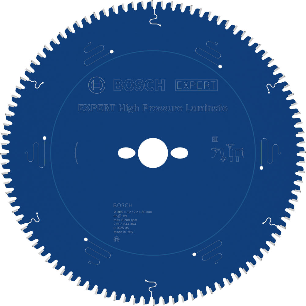 Image of Bosch EXPERT High Pressure Laminate Circular Mitre Saw Blade 305mm 96T 30mm