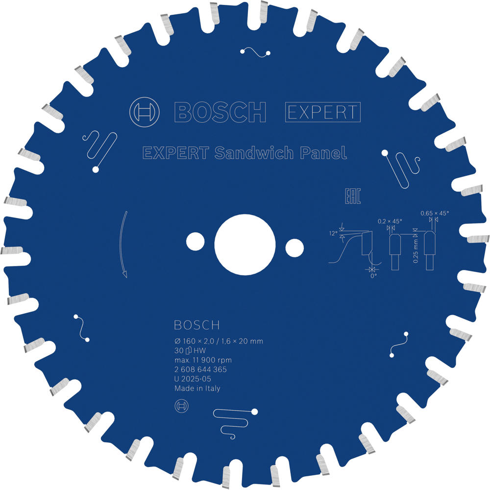 Bosch EXPERT Circular Saw Blade for Sandwich Panel 330mm 54T 30mm