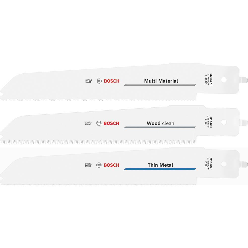 Bosch 3-Piece Jigsaw Blade Set for Bosch Multisaw PFZ 500