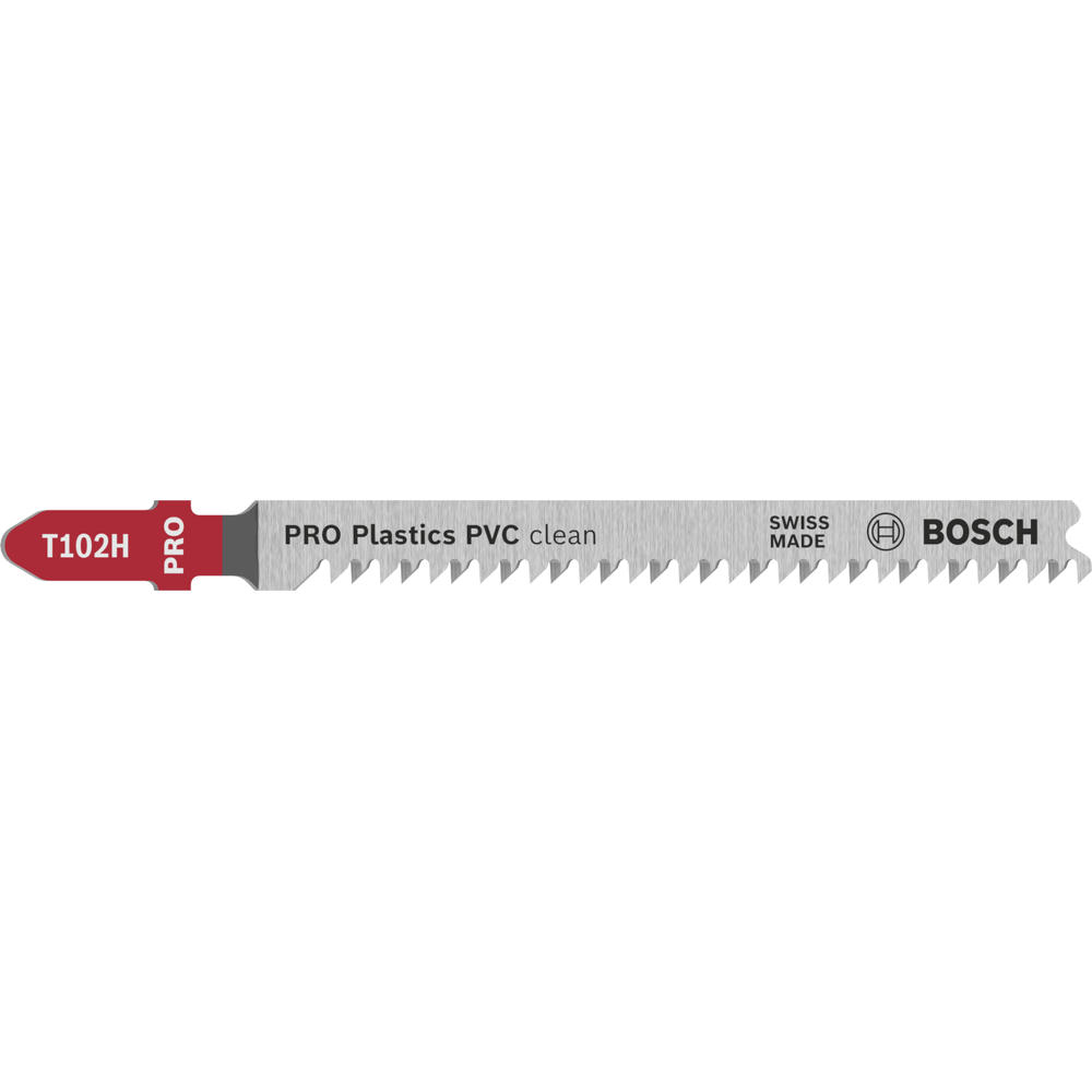 Bosch PRO T102H Plastics PVC Clean Cutting Jigsaw Blade Pack of 3