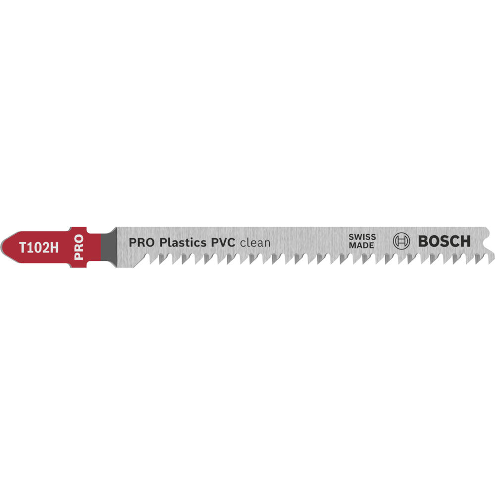 Image of Bosch PRO T102H Plastics PVC Clean Cutting Jigsaw Blade Pack of 3