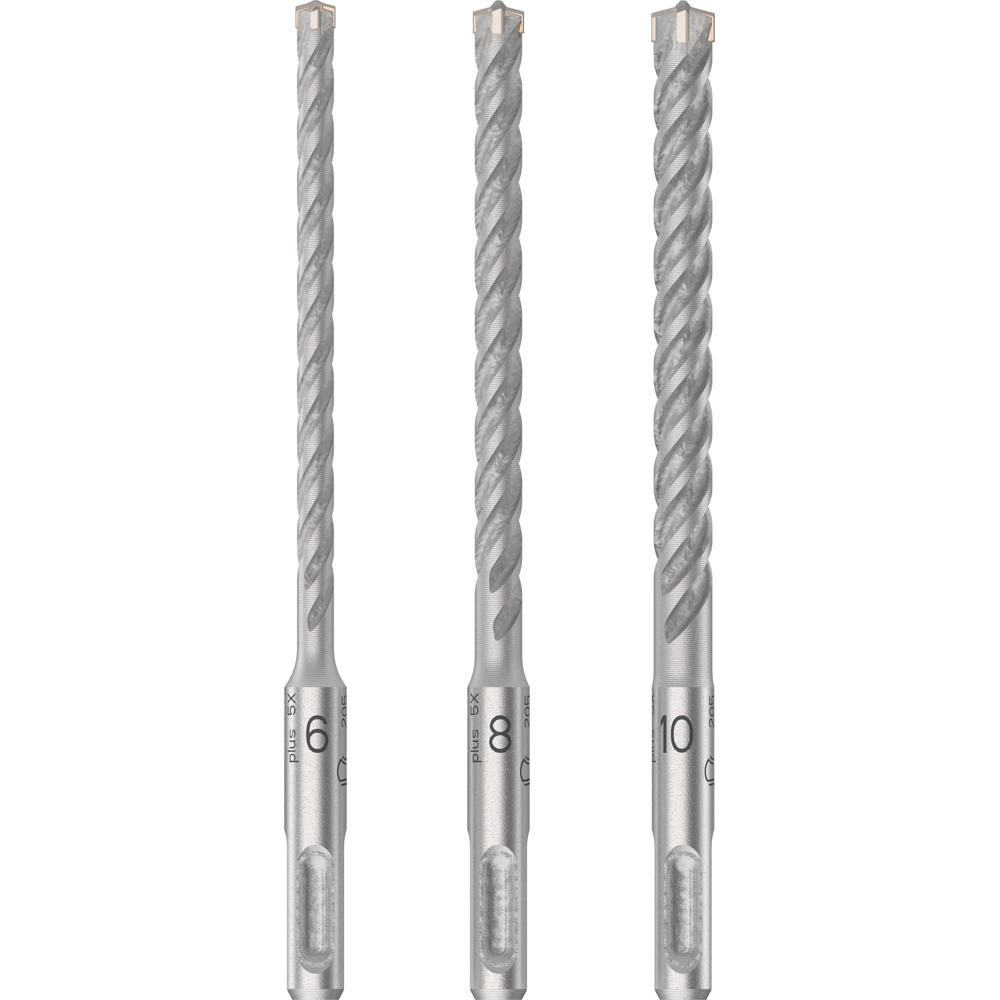 Bosch PRO 3 Piece SDS Plus 5X Drill Bit Set