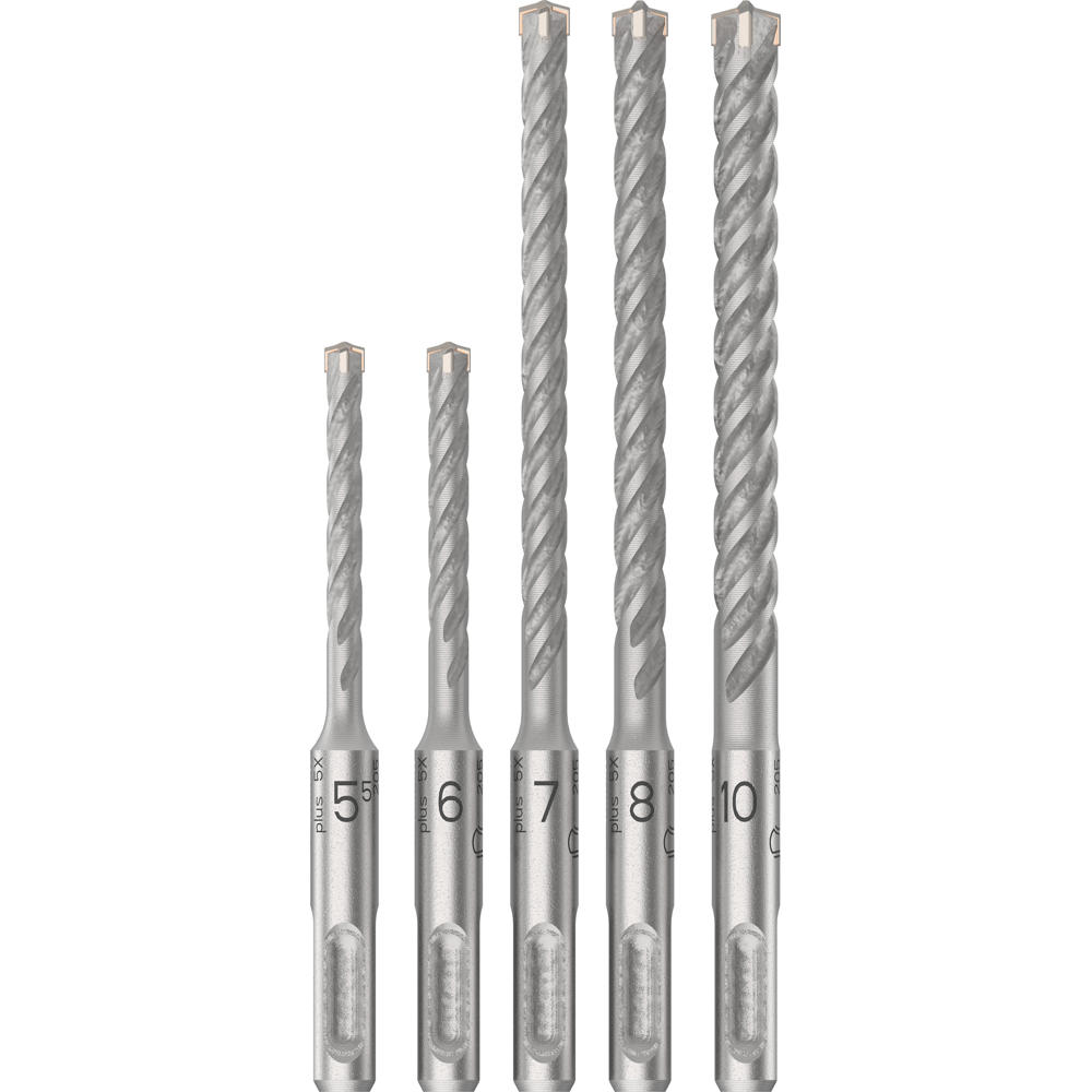 Image of Bosch PRO 5 Piece 5X SDS Plus Masonry Drill Bit Set