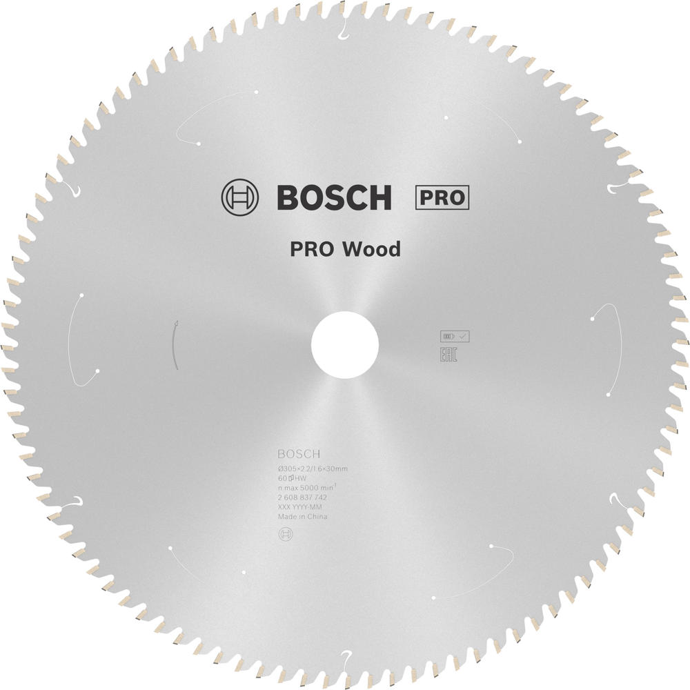Image of Bosch PRO Cordless Wood Cutting Circular Saw Blade 305mm 60T 30mm