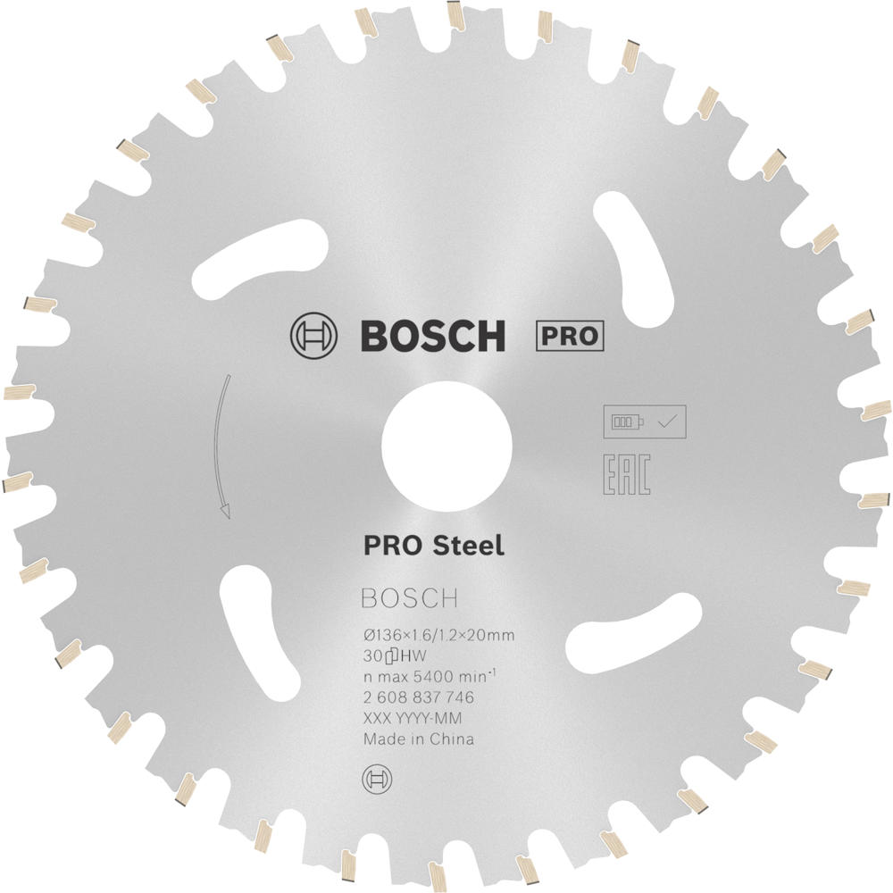 Bosch PRO Cordless Circular Saw Blade for Steel 150mm 32T 20mm