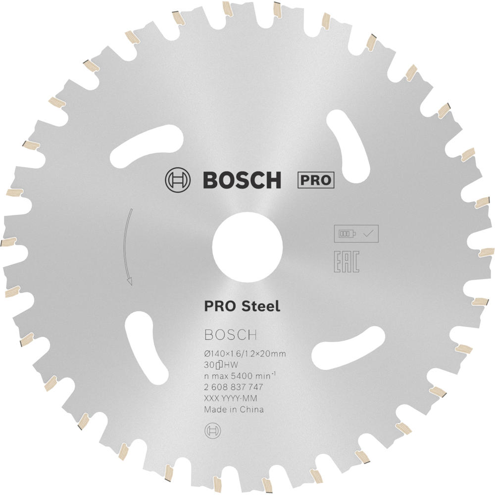 Image of Bosch PRO Cordless Circular Saw Blade for Steel 140mm 30T 20mm