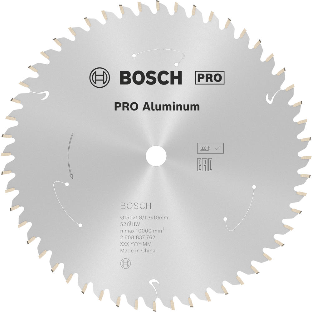 Image of Bosch PRO Cordless Circular Saw Blade for Aluminium 150mm 52T 10mm