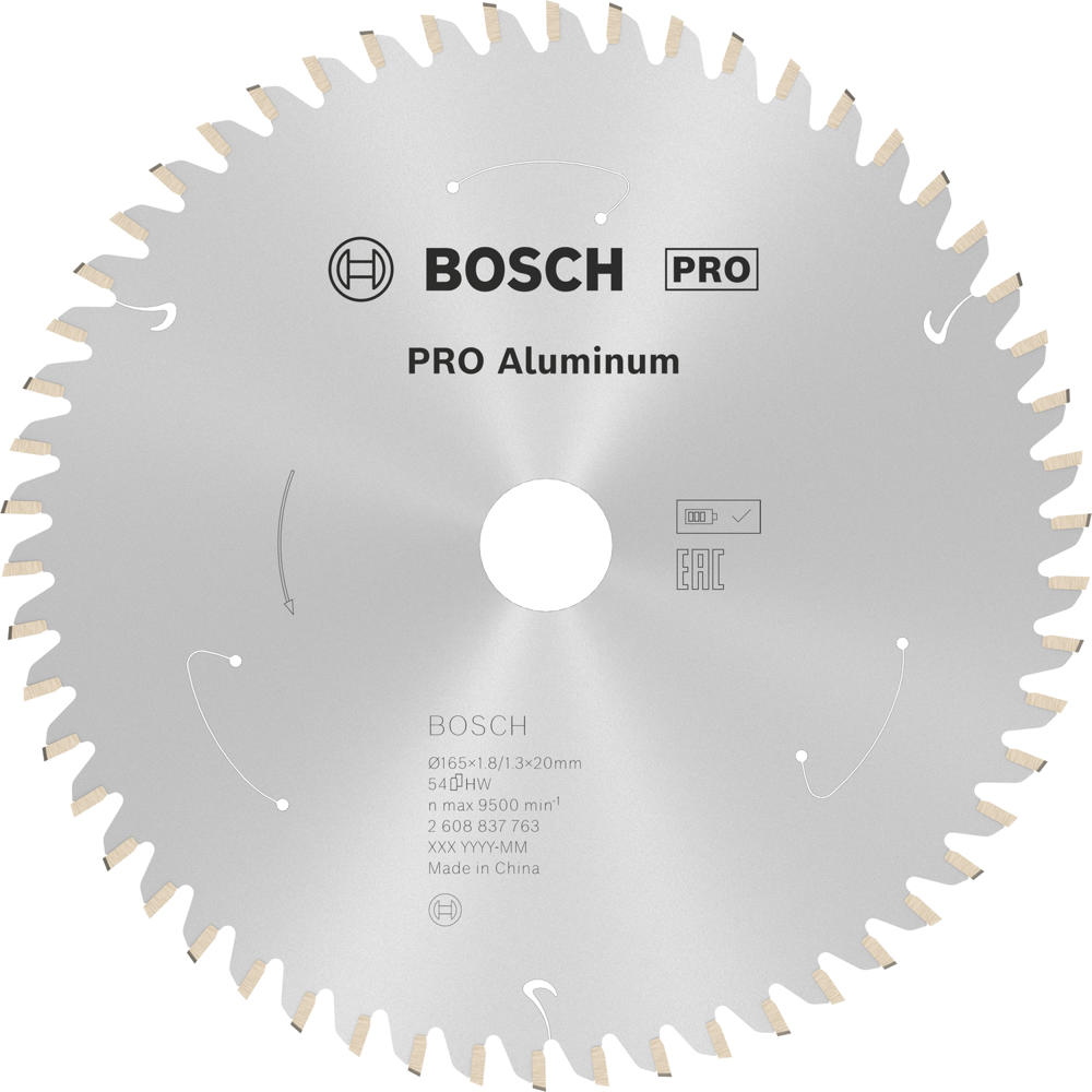 Image of Bosch PRO Cordless Circular Saw Blade for Aluminium 165mm 54T 20mm