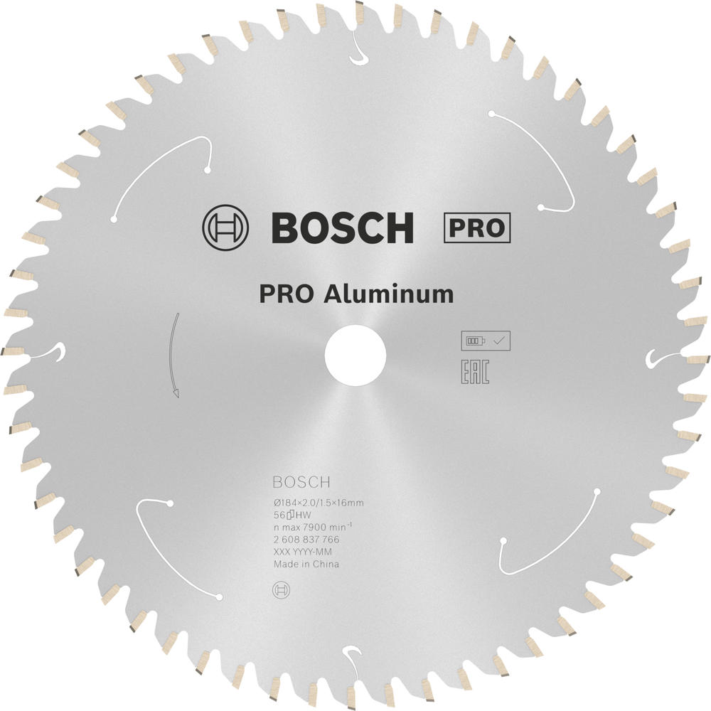 Image of Bosch PRO Cordless Circular Saw Blade for Aluminium 184mm 56T 16mm