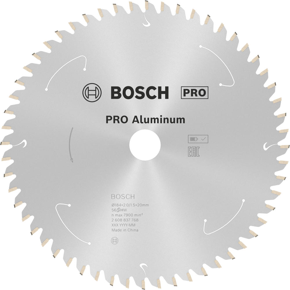 Image of Bosch PRO Cordless Circular Saw Blade for Aluminium 184mm 56T 20mm