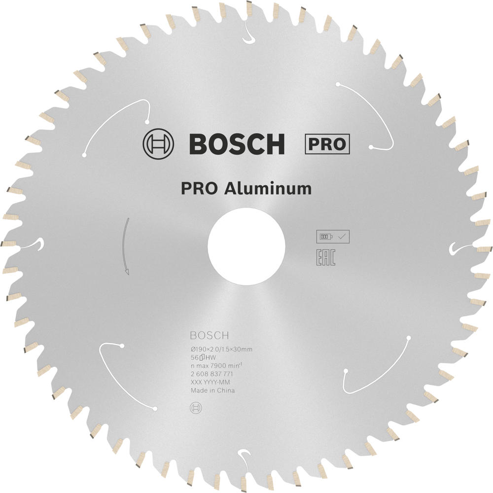 Image of Bosch PRO Cordless Circular Saw Blade for Aluminium 190mm 56T 30mm