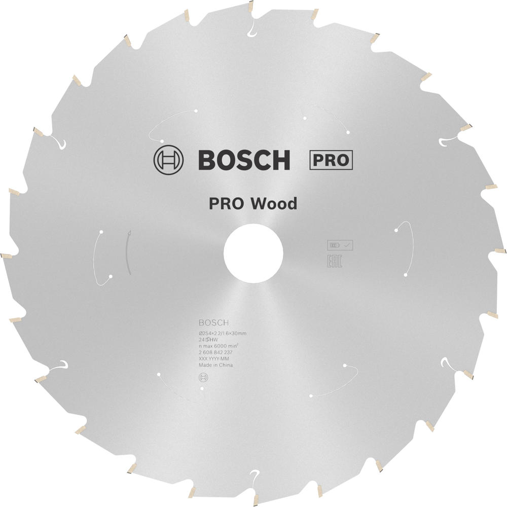 Image of Bosch PRO Cordless Wood Cutting Circular Saw Blade 254mm 24T 30mm