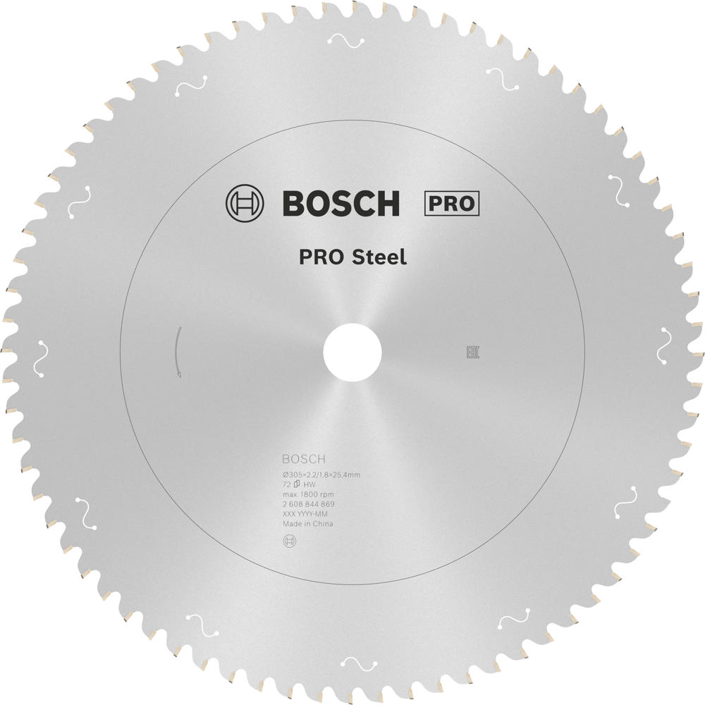 Image of Bosch PRO Circular Saw Blade for Metal Cutting Chop Saws 305mm 72T 25.4mm