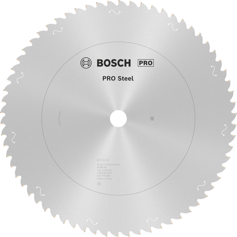 Image of Bosch PRO Circular Saw Blade for Metal Cutting Chop Saws 355mm 66T 25.4mm