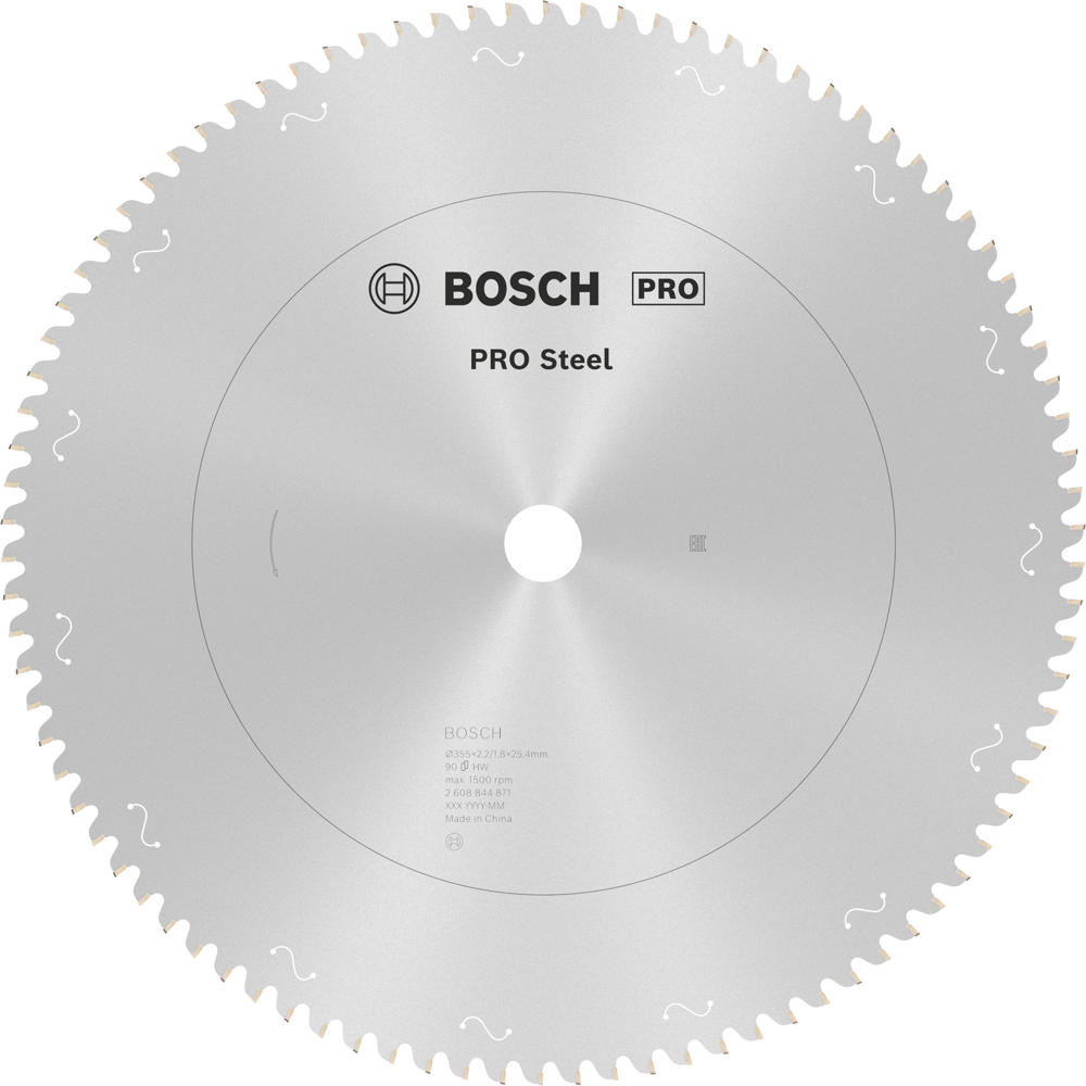 Image of Bosch PRO Circular Saw Blade for Metal Cutting Chop Saws 355mm 90T 25.4mm