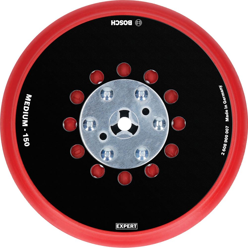 Image of Bosch EXPERT Multihole Medium Backing Pads Universal 150mm 150mm
