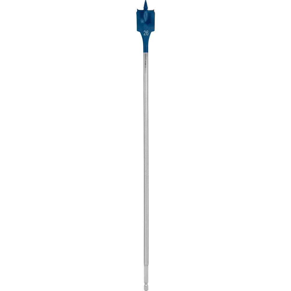 Image of Bosch EXPERT Self Cut Speed Hex Shank Wood Flat Drill Bit 400mm Long 26mm 400mm