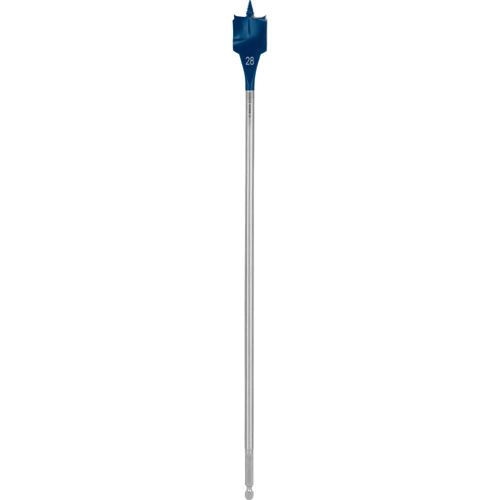 Image of Bosch EXPERT Self Cut Speed Hex Shank Wood Flat Drill Bit 400mm Long 28mm 400mm