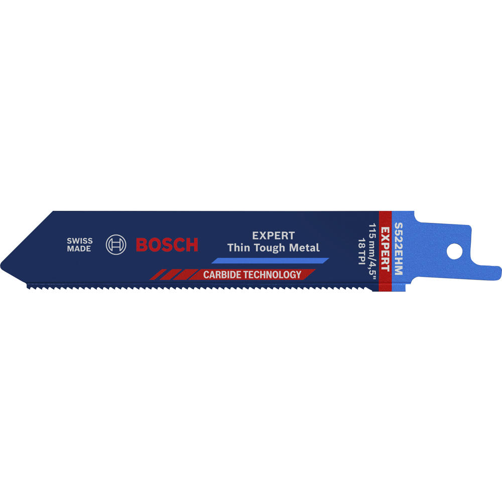 Bosch EXPERT S522EHM Thin Tough Metal Cutting Reciprocating Sabre Saw Blades 115mm Pack of 1