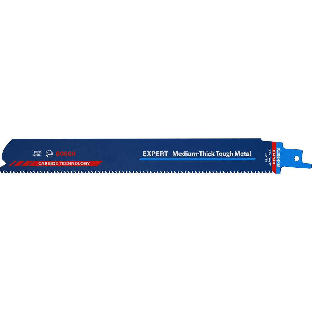 Image of Bosch EXPERT S1155HHM Medium-Thick Tough Metal Cutting Reciprocating Sabre Saw Blades 225mm Pack of 3